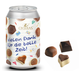 Lehrer-Lehrerin-Dose mit Pralinenmischung (95g)