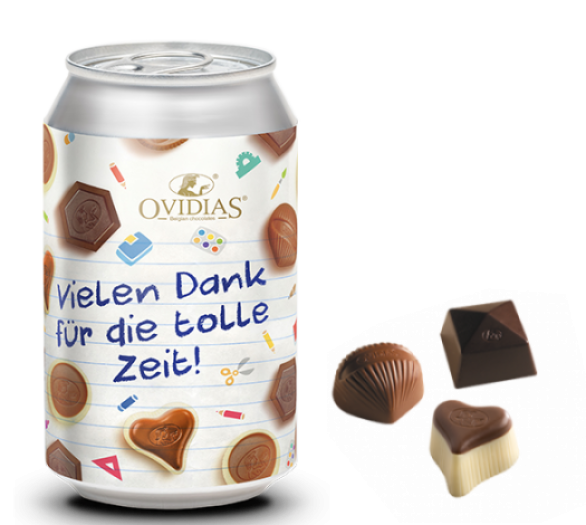 Lehrer-Lehrerin-Dose mit Pralinenmischung (95g)